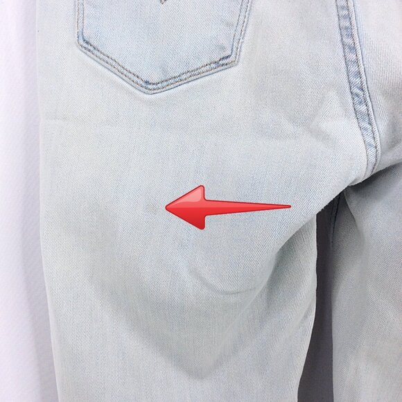 Levis 711 Skinny Distressed Jeans Womens Size 27 Light Wash Denim - Picture 7 of 10